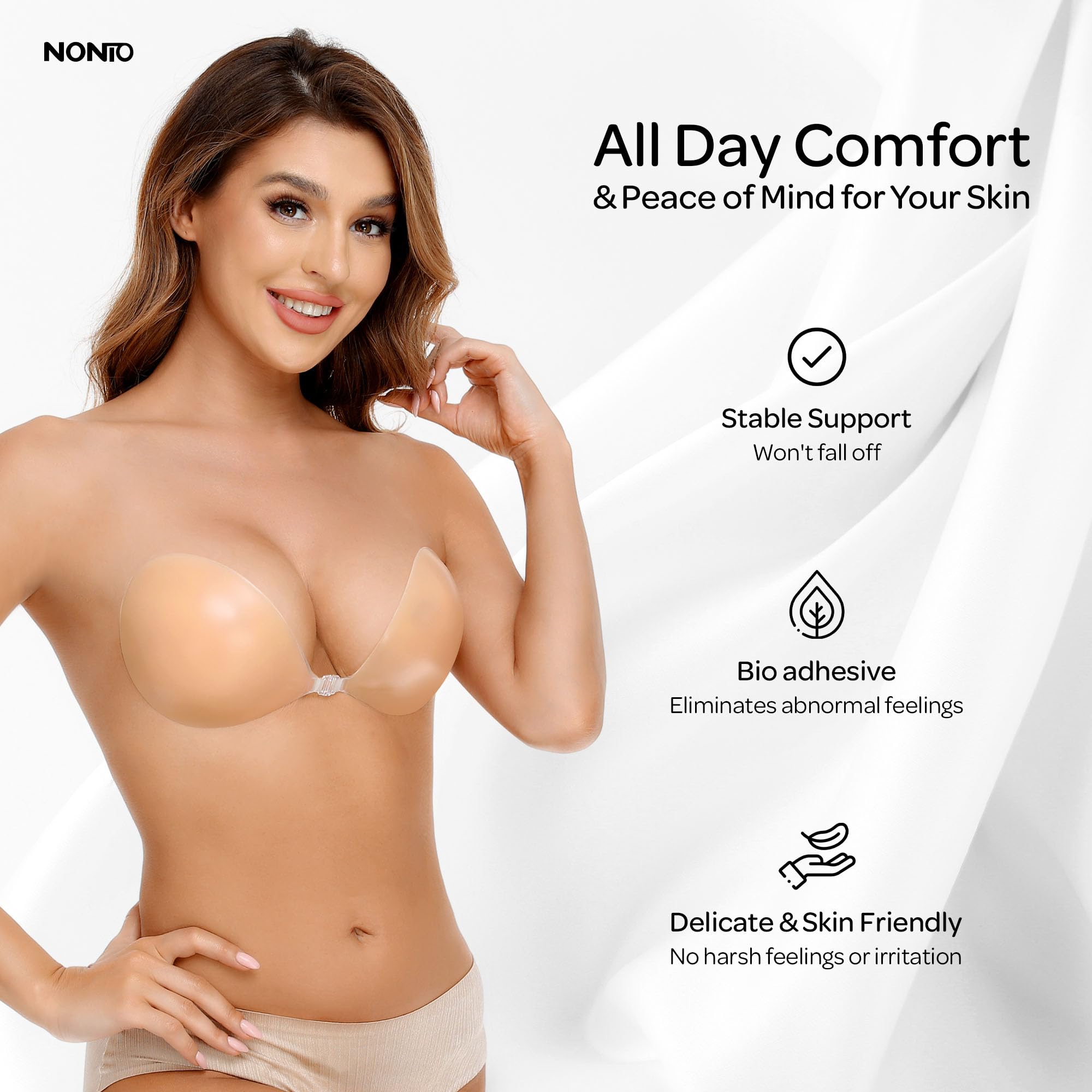 Strapless Bra Adhesive - Yapışkanlı Sütyen Askısız Yapışkan Görünmez Push