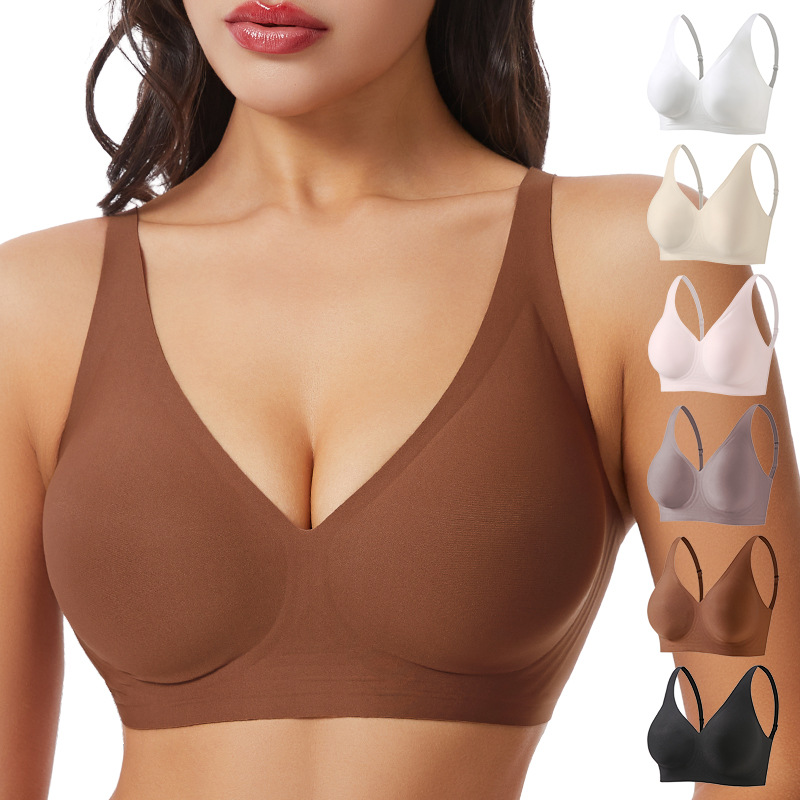 Wirefree Bra Comfort - Kadın Derin V Yaka Jöle Dikişsiz