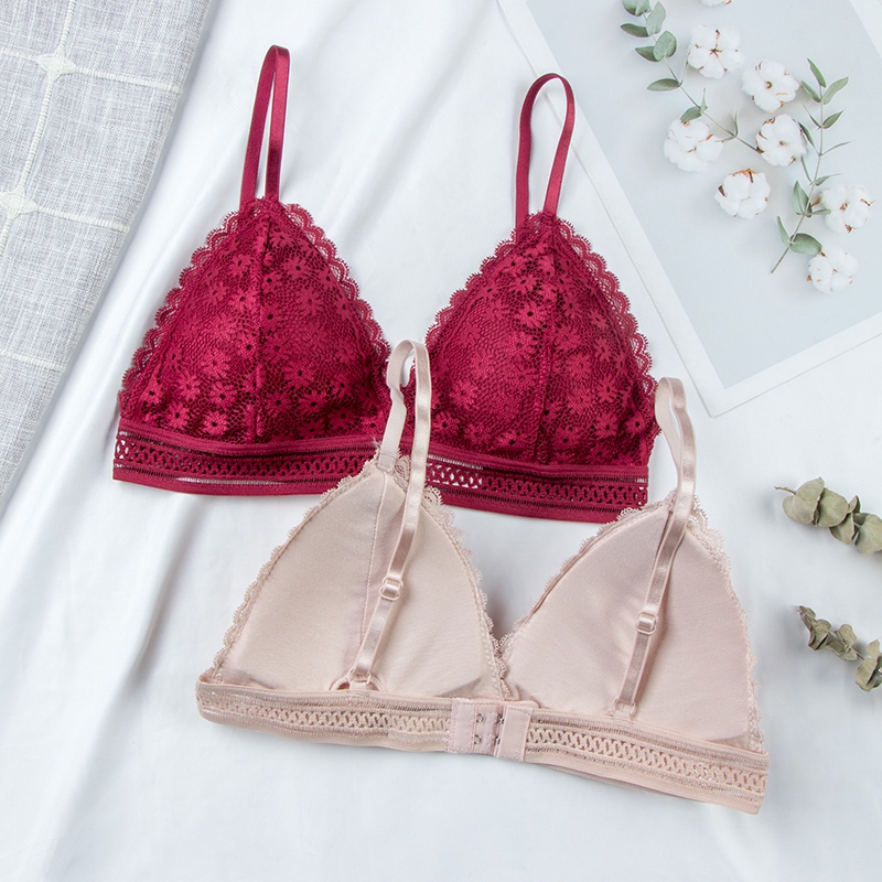 Lace Bralette Set - Seksi Çiçek Dantel Sutyen Üst Kadınlar